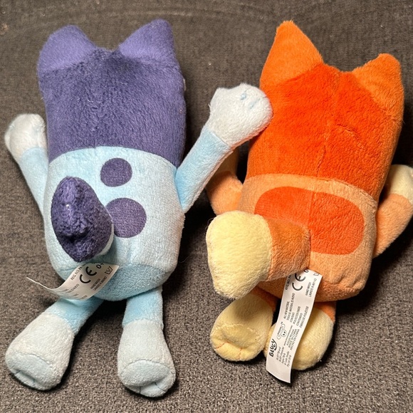 Small Bluey and Bingo Plush Toy Set - Blue and Orange - Picture 2 of 2